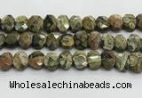 CNG8619 10*13mm - 12*16mm faceted freeform rhyolite beads