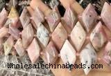 CNG8639 13*20mm - 15*25mm faceted freeform natural pink opal beads