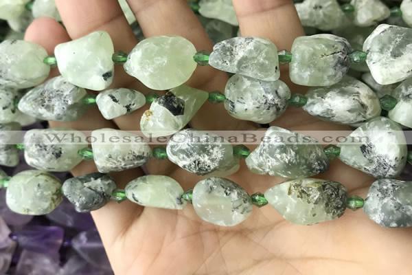 CNG8664 12*16mm - 18*25mm nuggets green rutilated quartz beads