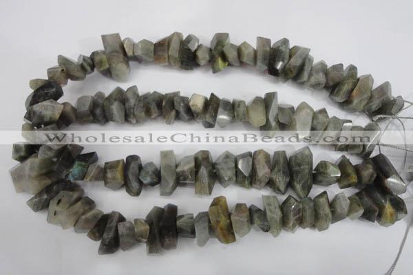 CNG867 15.5 inches 8*15mm – 13*24mm faceted nuggets labradorite beads