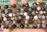 CNG8720 15.5 inches 6mm faceted nuggets agate gemstone beads