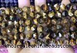 CNG8725 15.5 inches 8mm faceted nuggets yellow tiger eye beads