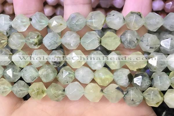 CNG8730 15.5 inches 10mm faceted nuggets prehnite gemstone beads