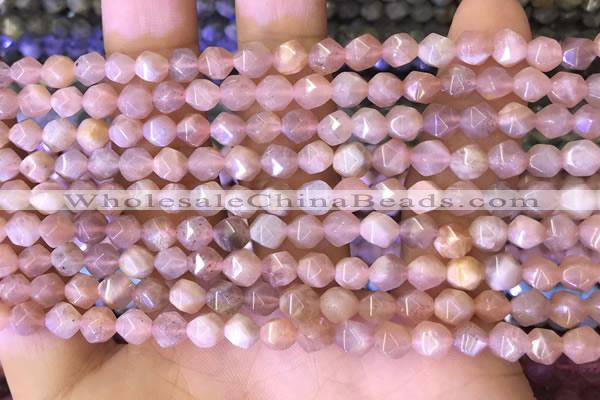 CNG8741 15.5 inches 6mm faceted nuggets moonstone gemstone beads