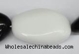 CNG88 15.5 inches 13*18mm - 25*35mm nuggets black & white agate beads