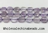 CNG8800 15.5 inches 16mm - 20mm faceted freeform amethyst beads