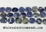 CNG8819 15.5 inches 16mm - 20mm faceted freeform sodalite beads