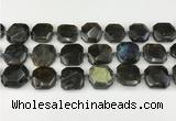 CNG8824 15.5 inches 16mm - 20mm faceted freeform labradorite beads