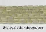 CNG8851 15.5 inches 8*12mm - 10*16mm nuggets matte lemon quartz beads