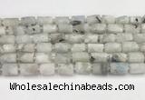 CNG8855 15.5 inches 8*12mm - 10*16mm nuggets matte white moonstone beads