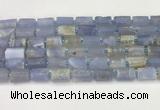 CNG8857 8*12mm - 10*16mm nuggets matte blue chalcedony beads