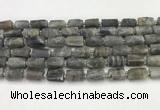 CNG8862 15.5 inches 8*12mm - 10*16mm nuggets matte labradorite beads