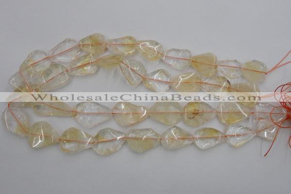 CNG889 15.5 inches 15*20mm – 20*30mm freeform citrine beads