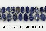 CNG8903 10*25mm - 14*30mm faceted nuggets sodalite beads