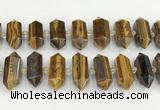 CNG8918 10*25mm - 15*30mm faceted nuggets yellow tiger eye beads