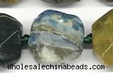 CNG8931 16*17mm - 18*19mm faceted freeform ocean agate beads