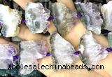 CNG8960 15 inches 22*30mm - 30*40mm freeform druzy amethyst beads