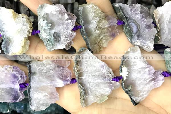 CNG8960 15 inches 22*30mm - 30*40mm freeform druzy amethyst beads