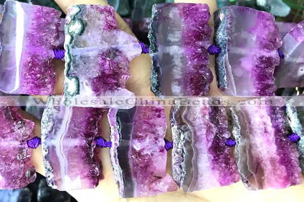 CNG8962 15 inches 22*30mm - 30*40mm freeform druzy amethyst beads