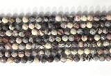 CNG9094 15.5 inches 6mm faceted nuggets purple striped jasper beads