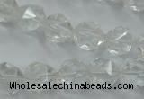 CNG911 15 inches 8mm faceted nuggets white crystal beads