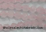 CNG919 15 inches 8mm faceted nuggets rose quartz beads