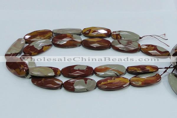 CNJ04 15.5 inches 20*40mm faceted oval natural noreena jasper beads