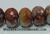 CNJ26 15.5 inches 14*20mm faceted rondelle natural noreena jasper beads