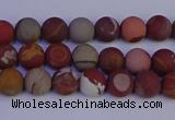 CNJ300 15.5 inches 4mm round matte noreena jasper beads wholesale