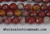 CNJ308 15.5 inches 4mm faceted round noreena jasper beads