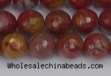 CNJ311 15.5 inches 10mm faceted round noreena jasper beads