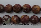 CNJ38 15.5 inches 12mm faceted round noreena jasper beads wholesale