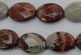 CNJ85 15.5 inches 15*20mm faceted oval noreena jasper beads wholesale