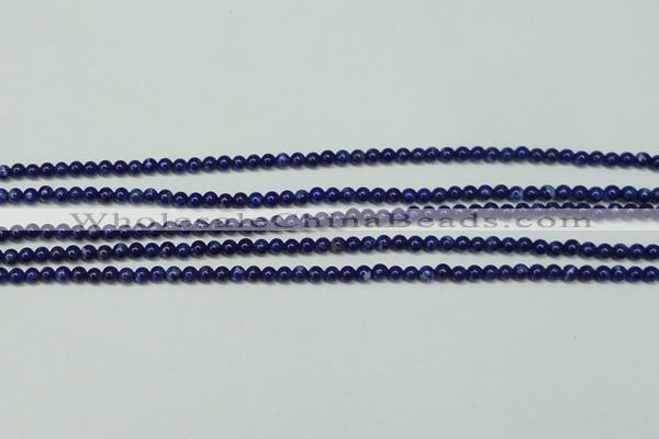 CNL1250 15.5 inches 3mm round natural lapis lazuli beads