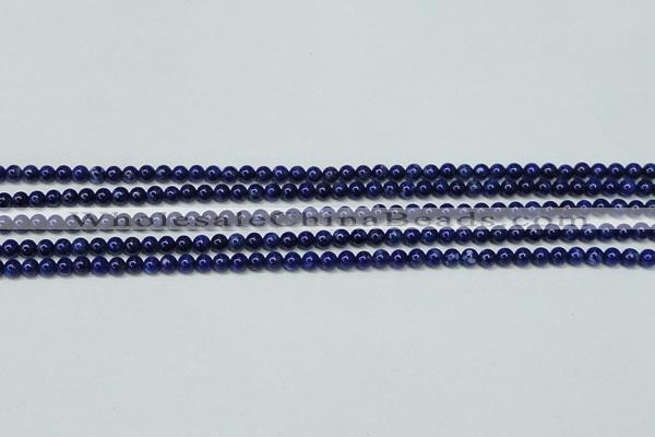 CNL1251 15.5 inches 4mm round natural lapis lazuli beads