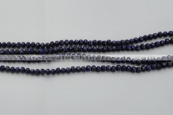 CNL1401 15.5 inches 3*5mm faceted rondelle lapis lazuli beads