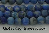 CNL1651 15.5 inches 6mm round matte lapis lazuli beads wholesale