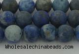 CNL1652 15.5 inches 8mm round matte lapis lazuli beads wholesale