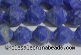 CNL1667 15.5 inches 10mm faceted nuggets matte lapis lazuli beads