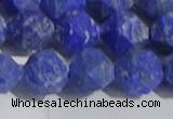 CNL1668 15.5 inches 12mm faceted nuggets matte lapis lazuli beads