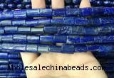 CNL1681 15.5 inches 10*13mm - 10*15mm flat tube lapis lazuli beads