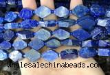 CNL1690 4mm round & 10*15mm - 12*18mm freeform lapis lazuli beads