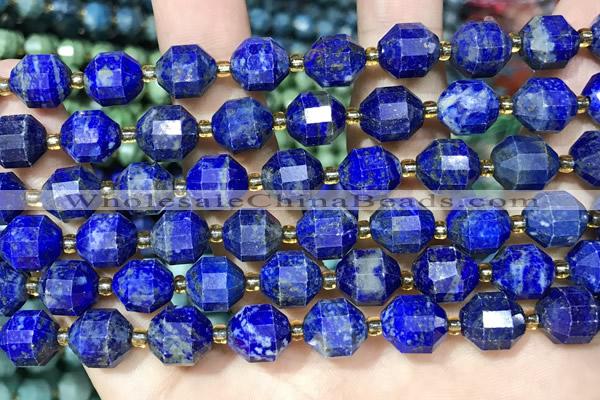 CNL1720 15 inches 9*10mm faceted lapis lazuli beads wholesale