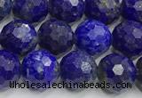 CNL1731 15 inches 8mm faceted round lapis lazuli beads