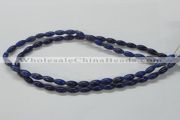 CNL235 15.5 inches 6*12mm rice natural lapis lazuli beads wholesale