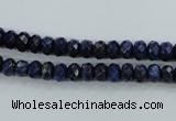 CNL871 15.5 inches 4*6mm faceted rondelle natural lapis lazuli beads