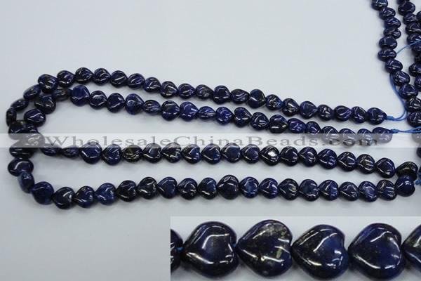 CNL931 15.5 inches 10*10mm heart natural lapis lazuli gemstone beads