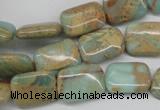 CNS146 15.5 inches 12*16mm rectangle natural serpentine jasper beads