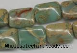 CNS148 15.5 inches 15*20mm rectangle natural serpentine jasper beads