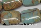 CNS149 15.5 inches 18*25mm rectangle natural serpentine jasper beads